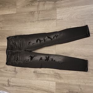 American Eagle women's jeans black size 4 stretch